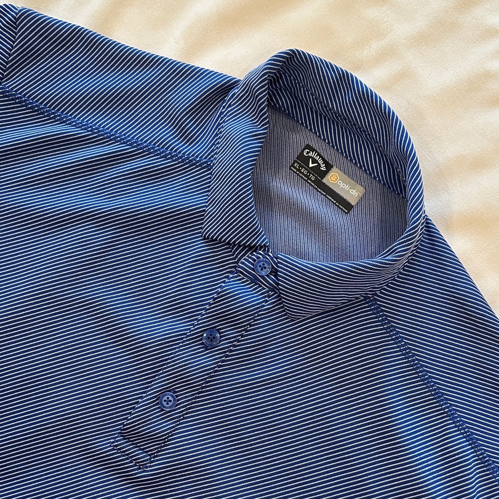 Callaway Men's Navy and White Polo Shirt